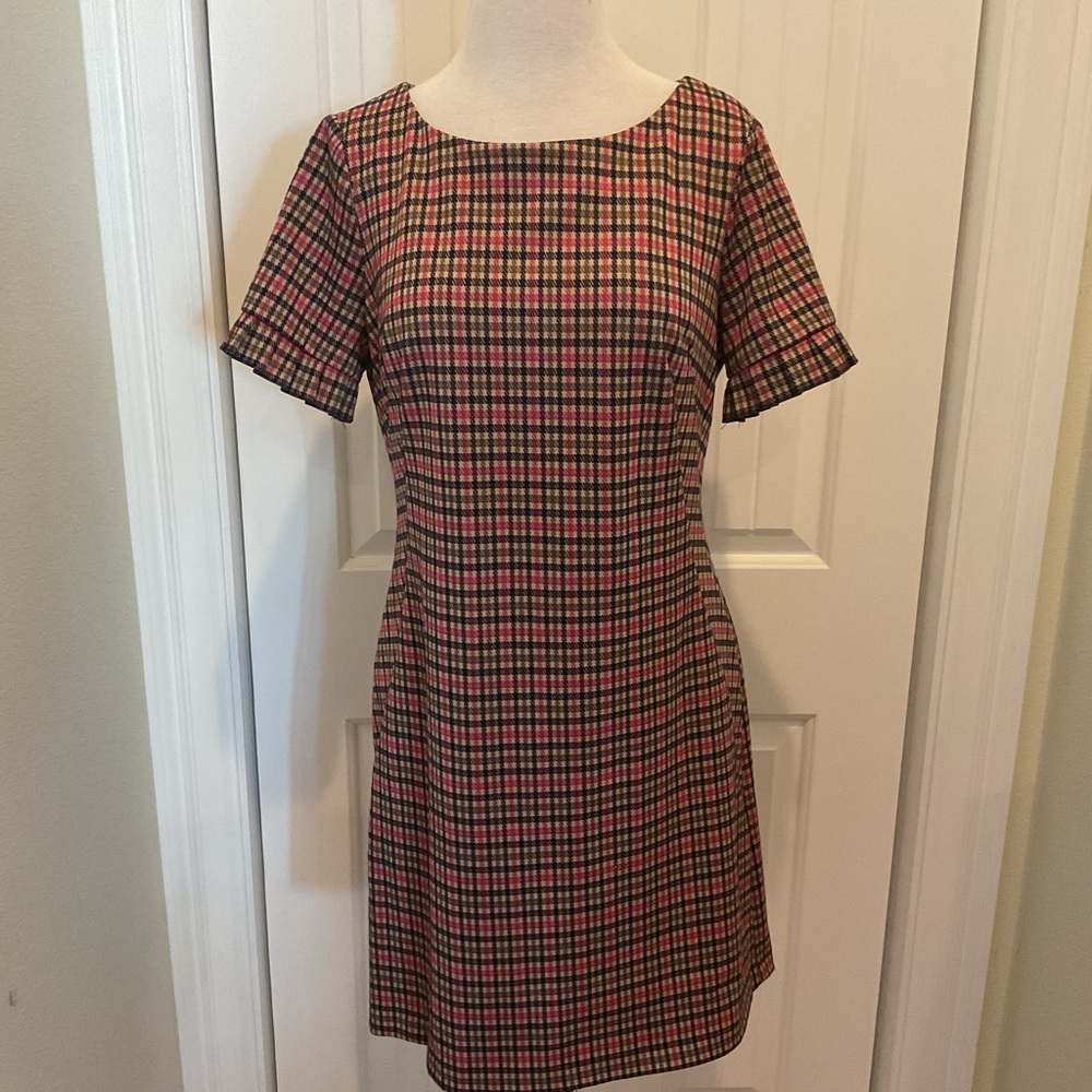 Tommy Hilfiger Pink and Black Checkered Mini Dress